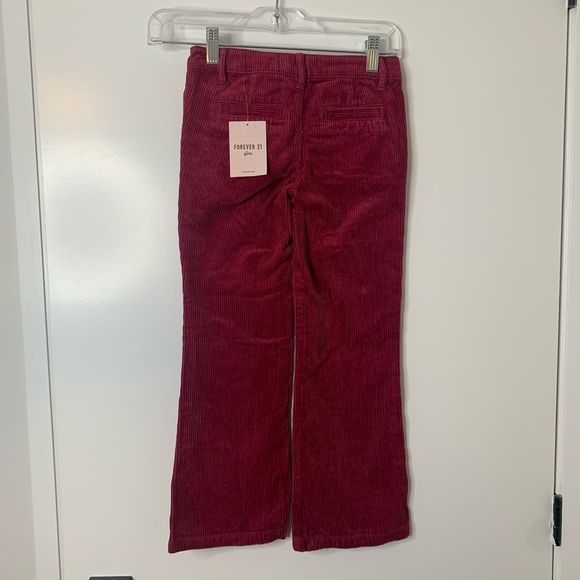 Corduroy raspberry girls flared pants - Picture 2 of 2